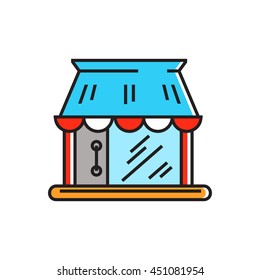 Shop Building Line Icon