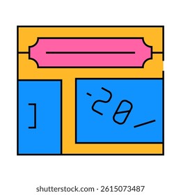 shop building line icon vector. shop building sign. isolated symbol illustration