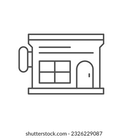 Shop building line outline icon