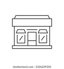 Shop building line outline icon