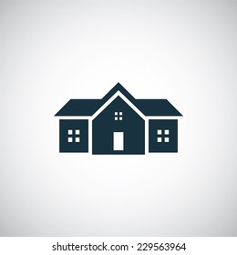 shop building on white background 