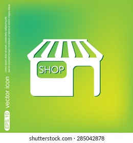 shop building sign. symbol icon store. shopping and entertainment. purchase.