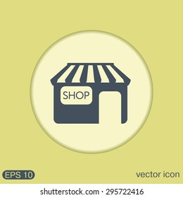 shop building sign. symbol icon store. shopping and entertainment. purchase.