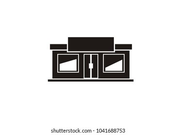 shop building simple icon