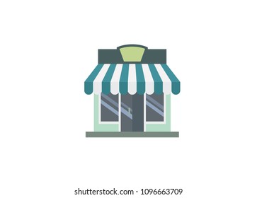 shop building simple illustration