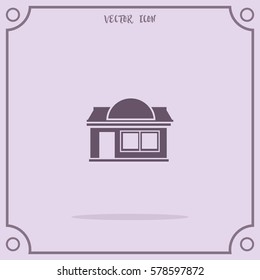 Shop. Building  Vector Icon.