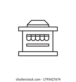 shop building vector icon logo design