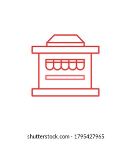 shop building vector icon logo design