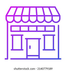 shop building vector illustration isolated on white background. Architecture business concept.