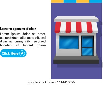 shop business concept - shop banner for marketing system.