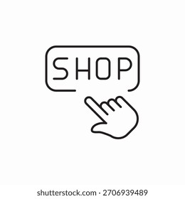 shop button tap icon sign vector