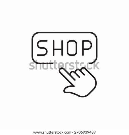 shop button tap icon sign vector