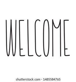 Shop cafe words text set for decoration design template