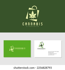 Shop Cannabis logo vector template, Creative Cannabis logo design concepts