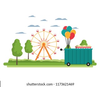 shop car and ferris wheel mechanical