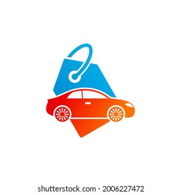 Shop Car Logo, Vektorvorlage, Design des Creative Car Logos