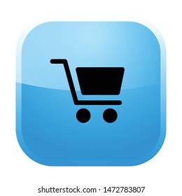 Shop cart icon button. Online commerce symbol. E-commerce sign.