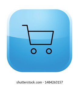 Shop cart icon button. Online commerce symbol. E-commerce sign.