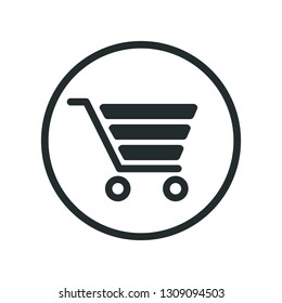 Shop cart icon, buy symbol. Shopping basket icon – vector