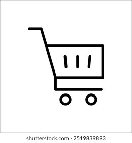 Shop cart icon on transparent background