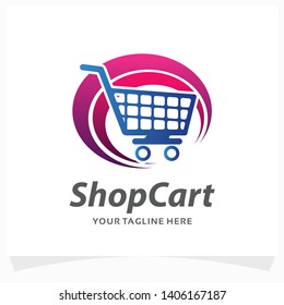 Shop Cart Logo Design Template