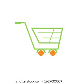 Shop cart logo template vector icon design
