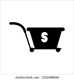 Shop cart logo template vector icon design