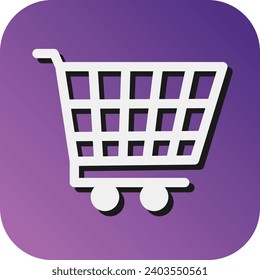 Shop Cart Vector Glyph Gradient Background Icon For Personal And Commercial Use.
