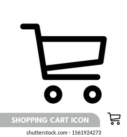 Shop cart vector icon. E-commerce symbol