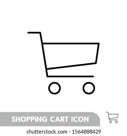 Shop cart vector icon. E-commerce symbol