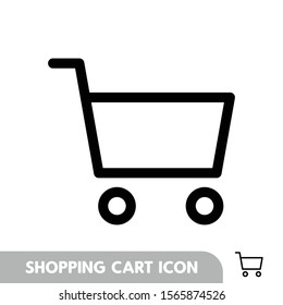 Shop cart vector icon. E-commerce symbol