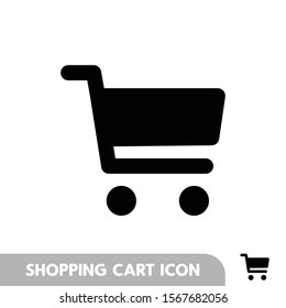 Shop cart vector icon. E-commerce symbol