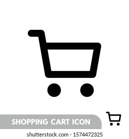 Shop cart vector icon. E-commerce symbol