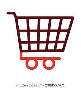 Shop Cart Vector Thick Line Two Color Icons For Personal And Commercial Use.
