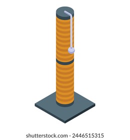 Shop cat tower icon isometric vector. Toy post. Store kitten