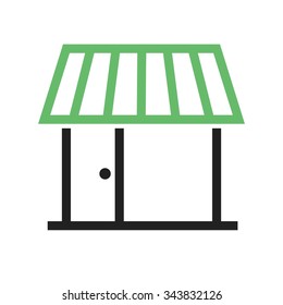 Shop, center, building icon vector image.Can also be used for housing. Suitable for mobile apps, web apps and print media.