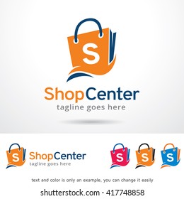 Shop Center Logo Template Design Vector