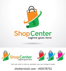 Shop Center Logo Template Design Vector