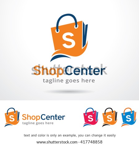 Shop Center Logo Template Design Vector