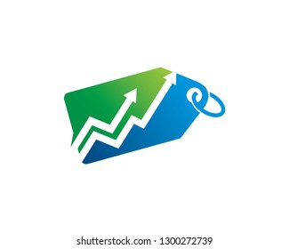 Shop Chart Logo Template, Icon, Symbol - Vector