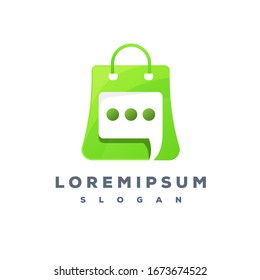 Shop chat logo design ready to use