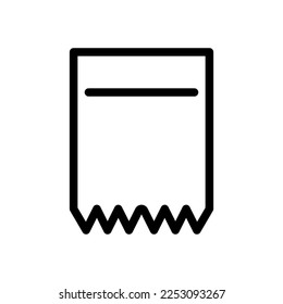 Shop check icon line isolated on white background. Black flat thin icon on modern outline style. Linear symbol and editable stroke. Simple and pixel perfect stroke vector illustration