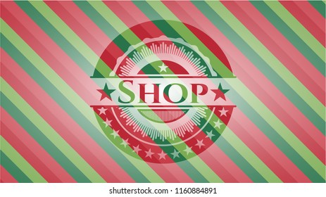 Shop christmas style badge..