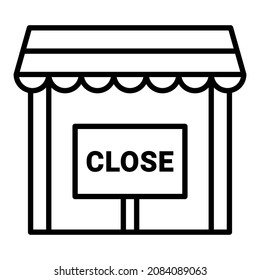 Shop Close icon vector image. Can also be used for web apps, mobile apps and print media.