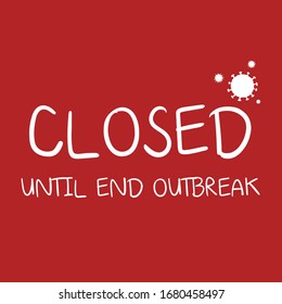 The shop is closed to stop the spread of covid-19 virus.Corona Virus 2020.covid-19.vector illustration.