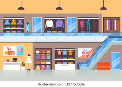 Shop cloth market store mall concept. Vector flat graphic design illustration