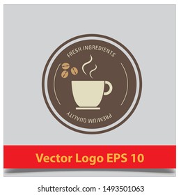 shop coffee logo Vector EPS 10 design template