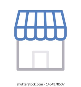 shop colour line vector icon