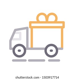 shop colour line vector icon