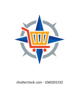 Shop Compass Logo Icon Design